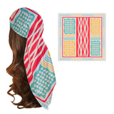 Turquoise, Pink, Yellow Silk Scarf