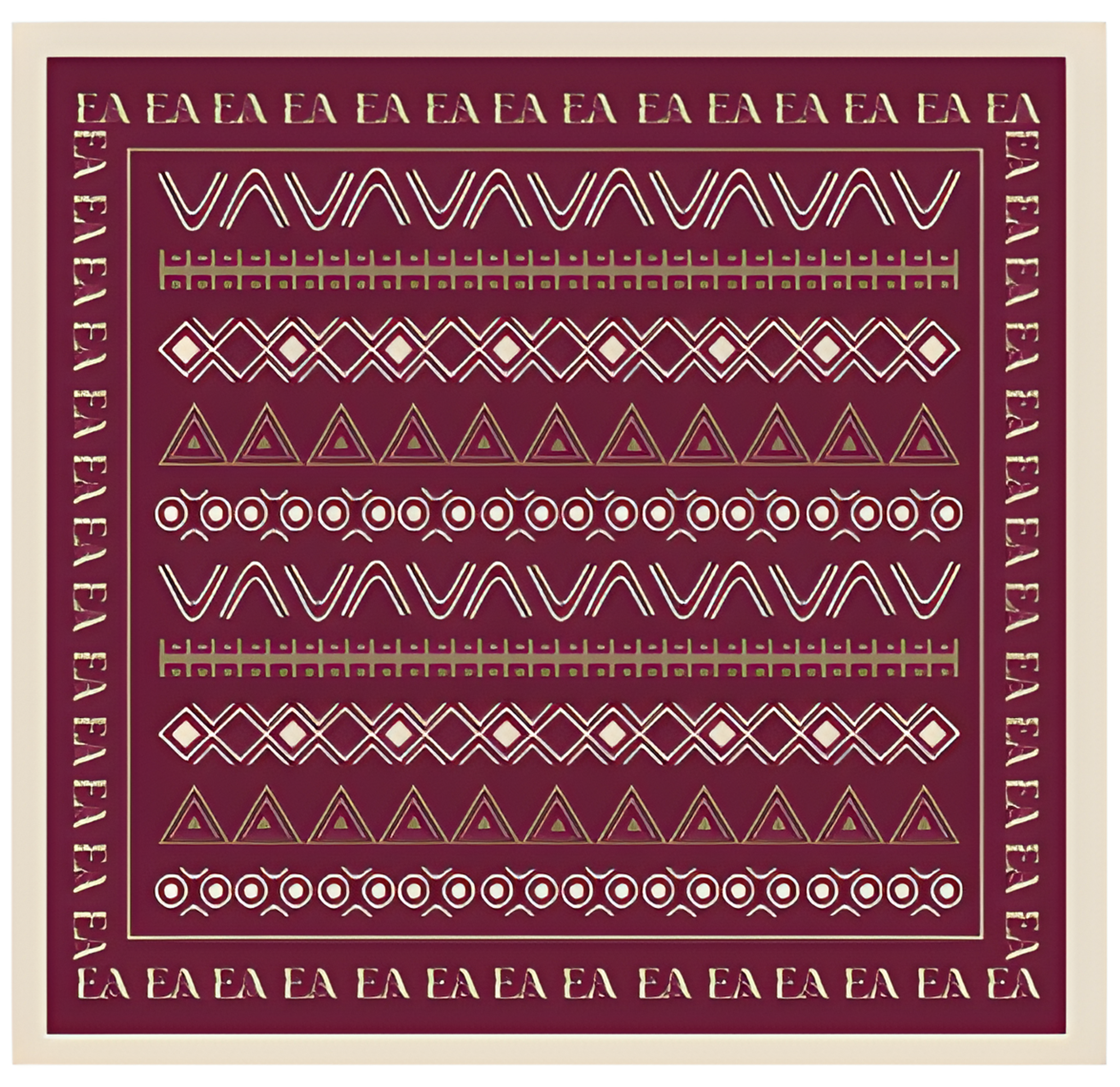 Burgandy African Print  Scarf