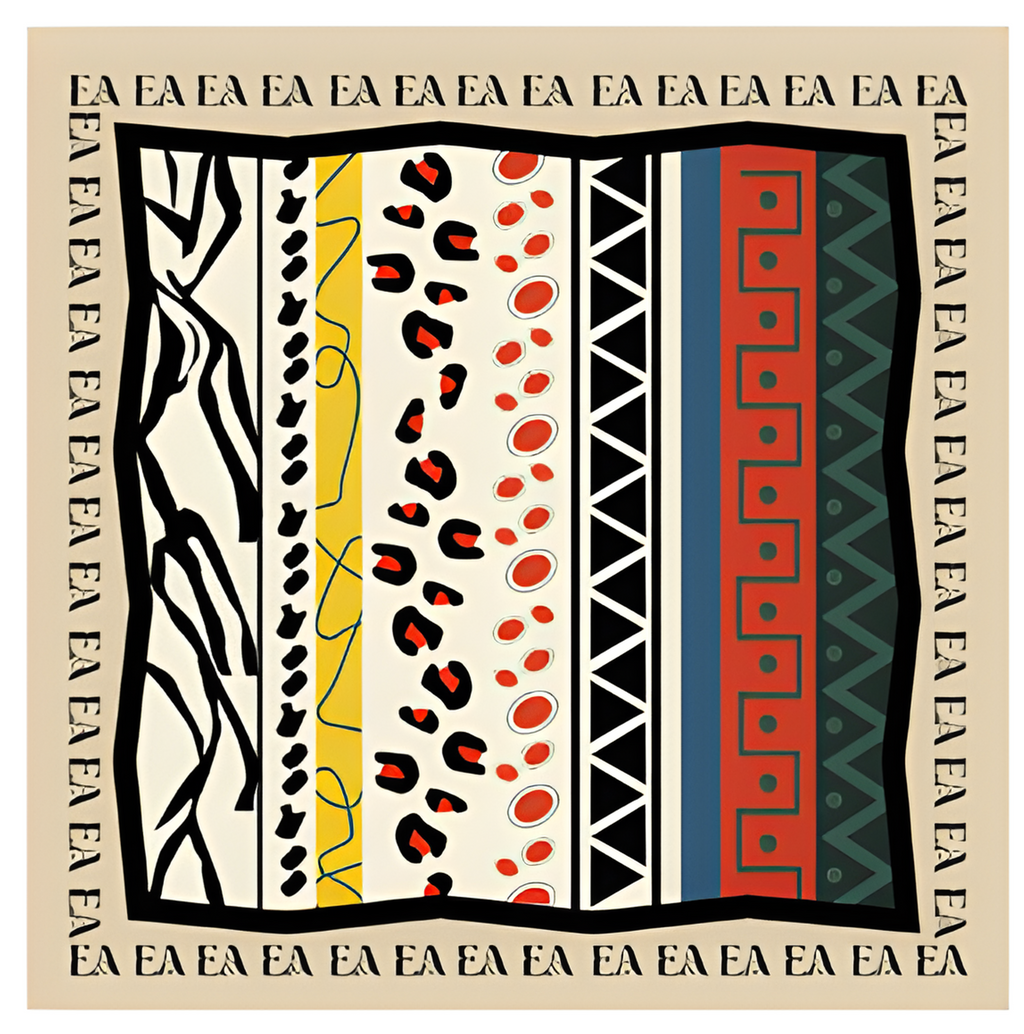 9 Print Silk Head Scarf