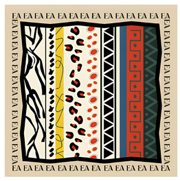 9 Print Silk Head Scarf